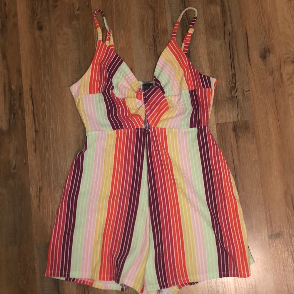 Rainbow striped romper! Wild Fable, size medium
